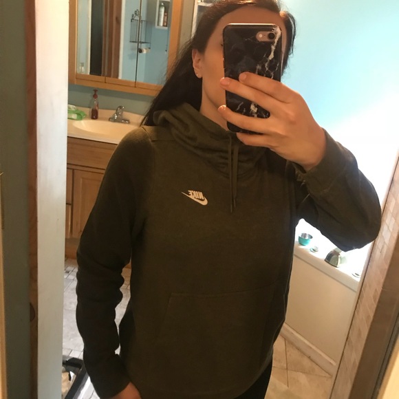 Nike | Tops | Army Green Nike Hoodie | Poshmark